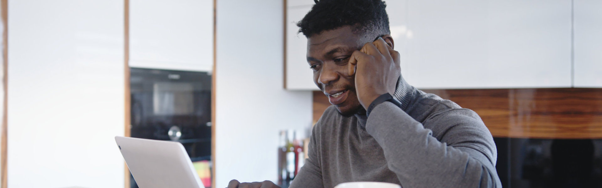 Man having phone call